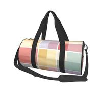 Nine-square grid color Canvas travel bag, large capacity, can be carried on the shoulder