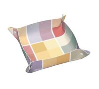 Nine-square grid color M Print Storage Tray - Organizes keys/stationery/coins, suitable for home desktop storage.