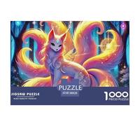 Nine-tailed Fox, 1000-piece Jigsaw Puzzle, Satisfying Creative Diversion Enhancing Mood Confidence Accomplishment, Pleasant Home Based Entertainment Suitable for Quiet Nights Weekends, Suitable for Ag