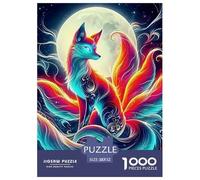 Nine-tailed Fox, 1000-piece Jigsaw Puzzle, Satisfying Creative Diversion Enhancing Mood Confidence Accomplishment, Pleasant Home Based Entertainment Suitable for Quiet Nights Weekends, Suitable for Ag