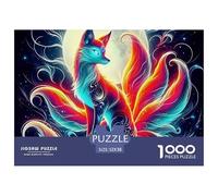 Nine-tailed Fox, 1000-piece Jigsaw Puzzle, Versatile Gifting Idea Blending Fun Challenge Decorative Potential, Excellent Choice for Seasonal Holidays Heartfelt Exchanges, Suitable for Ages 12+, 52x3