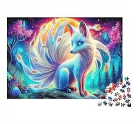 Nine-tailed Fox 1000 Piece Nine-tailed Fox in Cosmic Fantasy Jigsaw Puzzle for Adults And Kids Family Educational Games 1000 Pieces Fun, Challenging & Brainteasing Adults Challenge High Difficulty 38x