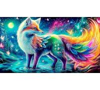 nine-tailed-fox 1000 Pieces Jigsaw Puzzles for Adults Educational Games Jigsaw Puzzle Home Decoration for Adults and Kids Age 12 Years Up 75x50cm/1000pcs