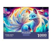 Nine-tailed Fox 1000 Pieces Tear-Resistant Paper DIY Cute Nine-tailed Fox Jigsaw for Stress-Relief Seekers Brain Training Senior Pastime Housewarming 52x38cm/1000pcs