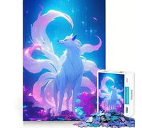 Nine-tailed Fox A Magical Forest 1000-piece Puzzle for Teenagers Logic Boost Toy Tension Relief Quality Edge Santa Wish Item (50x75cm)