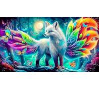 nine-tailed-fox Adult Jigsaws 1000 Pieces Challenging Puzzles Educational Game Decompression Puzzles for Adults Kids Great Gift Idea 38x26cm/1000pcs
