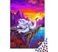 Nine-Tailed Fox by The Water Jigsaw Puzzle 1000 Pieces, Fox Themed Animal Puzzle, Gift for Puzzle Night, 52x38cm/1000pcs