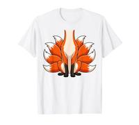 Nine-Tailed Fox Costume Body Graphic Funny Halloween Cosplay Value Graphic T-Shirt, Men, White, XL