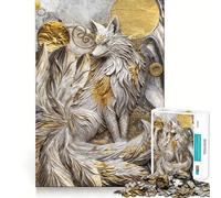 Nine Tailed Fox Elegance Jigsaw Puzzles 1000 Pieces for Teenagers Recall Boost Serene Time Smooth Cut Elegant Gift (38x52cm)