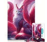 Nine-tailed Fox Fantasy Landscape Jigsaw Puzzles 1000 Piece for Teenagers Reason Skill Toy Serene Time Exact Cut Amazing Present (38x52cm)