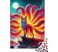 Nine Tailed Fox Fantasy Moon 1000 Piece Jigsaw Puzzle Jigsaw Puzzle for Adults Relaxing Gift Home Decor 52x38cm/1000pcs