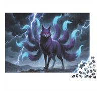 Nine-tailed Fox Jigsaw 1000 Piece Lightning Home Decoration Boys And Girls Gift High Difficulty Game Challenging Puzzles 1000pcs (75x50cm)