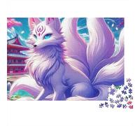 Nine-tailed Fox Jigsaw Puzzle Animal 1000 Pieces Eco-friendly Paper Extra-thick for Kids Beginners Educational Gift 38x26cm/1000pcs