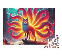Nine-tailed Fox Jigsaw Puzzle Animal 1000 Pieces Thick Cardboard 100% Recycled for Adults Kids 12+ Educational Gift 38x26cm/1000pcs