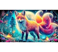 nine-tailed-fox Jigsaw Puzzles 1000 Piece Recycled Paper Impossible Hard Difficult Great Gift Idea for Adults 70x50cm/1000pcs