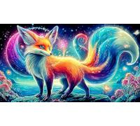 nine-tailed-fox Jigsaw Puzzles 1000 Pieces Fun and Challenging Family Game Puzzle Game Great Gift Idea for The Whole for Women, Gifts for Men 38x52cm/1000pcs