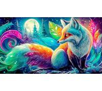 nine-tailed-fox Jigsaw Puzzles 1000 Pieces Fun and Challenging Family Game Puzzle Game Great Gift Idea for The Whole for Women, Gifts for Men 70x50cm/1000pcs