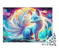 Nine-tailed Fox Jigsaw Puzzles for Adult Educational Game The Impossible Challenge 1000 Pieces Cute Difficult Hard Jigsaw Puzzles for Man And Woman with Letters on Back 38x26cm/1000pcs
