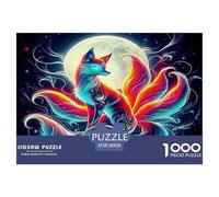 Nine-tailed Fox Jigsaw Puzzles for Adults Kids 1000 Pieces Great Gifts Challenge Toy Educational Games Living Room Decor Stress Relief Teenagers 38x26cm/1000pcs