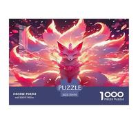 Nine-tailed Fox Jigsaw Puzzles for Adults Kids 1000 Pieces Puzzle Whimsical Challenge Toy Educational Game Home Decoration Educational Games Gifts 75x50cm/1000pcs