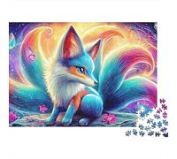 Nine-tailed Fox Jigsaw Puzzles for Adults The Impossible Challenge 1000 Pieces Cute Difficult Hard Jigsaw Puzzles for Man And Woman with Letters on Back 70x50cm/1000pcs