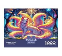 Nine-tailed Fox Jigsaw Puzzles Puzzle for Adults Kids. 1000 Pieces Impossible Challenge Toy Educational Game Home Decoration for Educational Games Gifts 70x50cm/1000pcs