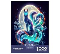 Nine-tailed Fox Jigsaw Puzzles Puzzles for Adults Kids. 1000 Pieces Impossible Challenge Toy Educational Game Home Decoration for Adults& Kids Age 14 Years Up 70x50cm/1000pcs