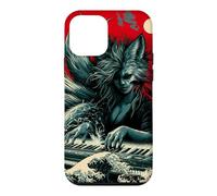 Nine Tailed Fox Pianist Japanese Wave Red Moon Dark Art Case for iPhone 12 mini