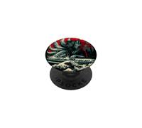 Nine Tailed Fox Pianist Japanese Wave Red Moon Dark Art PopSockets Adhesive PopGrip