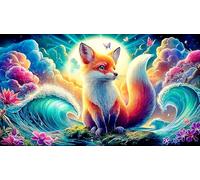 nine-tailed-fox Puzzle for Adults Kids 1000 Pieces Challenging Puzzles Fun Present & Activity for Home for Wall Decoration and Gifts 38x52cm/1000pcs
