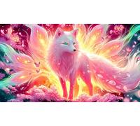 nine-tailed-fox Puzzle Game 1000 Piece Recycled Paper Impossible Hard Difficult Challenging for The Whole for Women, Gifts for Men 38x26cm/1000pcs