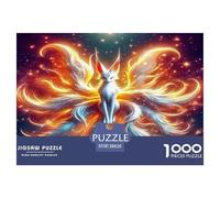Nine-tailed Fox Puzzle Game for The Whole Family 1000 Piece - Nine-tailed Fox Aurora Radiance Bright Ethereal Gifts for Men Women Fun Present for Home38x26cm/1000pcs