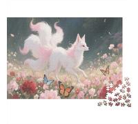 Nine-tailed Fox Puzzles 1000 Pieces Flowers Decoration Puzzle for Adults And Kids Gift High Difficulty Game Latest Puzzles 1000pcs (75x50cm)