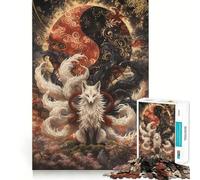 Nine-Tailed Fox Spirit Hard Jigsaw Puzzle for Adults 1000 Pieces Memory Lift Easy Leisure Image Assembly Artistic Gift (50x75cm)