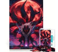 Nine-Tailed Fox Spirit Jigsaw Puzzles 1000 Pieces for Adults Focus Brain Toy Home Leisure Tight Edge Santa Wish Gift (50x75cm)