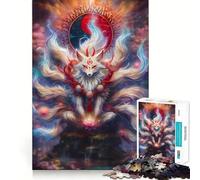 Nine-Tailed Fox Spirit Jigsaw Puzzles1000 Pieces Mind Skill Toy Soothing Play Precision Cut Art Collection Piece (50x75cm)