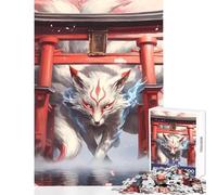 Nine Tailed Fox Torii Gate Puzzles for Adults 1000 Puzzles Great Gifts for Games Precision Cutting DIY Toys for And from 14 Years And over (38x26cm)