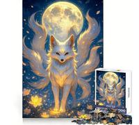 Nine-tailed Fox Under The Moon 1000 Piece Jigsaw Puzzles for Adults Jigsaw Smart Game Together Fun Image Assembly Seasonal Gift (38x26cm)