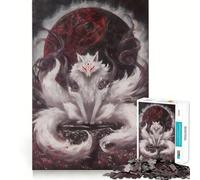 Nine-Tailed Fox Yin Yang Jigsaw Puzzles for Adults1000 Piece Strengthen Memory Home Activity Clean Edge Festive Gift (50x75cm)