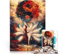 Nine-Tailed Fox Yin YangJigsaw Puzzles 1000 Piece for Adults Family Entertainment Toys Wishlist with Santa Claus 38x26cm