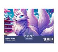 Nine-tailed Fox1000 Puzzles for Adults Challenging Beautiful Decoration Puzzle Fun Challenging Cool Animal Theme Brainteasing Adults Jigsaw Puzzle 38x26cm/1000pcs Educational Games