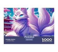 Nine-tailed Fox1000 Puzzles for Adults Jigsaw Puzzles Beautiful Decoration Puzzle Impossible Difficult Challenging Cool Animal Theme Brainteasing Adults Jigsaw Puzzle 70x50cm/1000pcs Educational Games