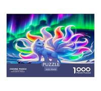 Nine-tailed Fox1000Pieces JigsawPuzzlesAnimal Fox KidsforAdult Challenging LargePiecePuzzles Age12+byth EducationalGame Uncover The Puzzle 70x50cm/1000pcs