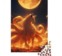 Nine-tailed Full Moon 1000-Piece Adult Jigsaw Puzzle, 70x50cm/1000pcs, White Cardboard with Reduced Dust; for Relaxed Evenings at The Table