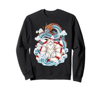 Nine-Tailed Kitsune Fox Japanese Dragon Mythical Anime Art Sweatshirt