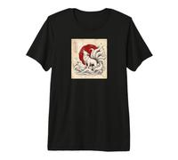 Nine-Tailed Kitsune Kaiju Spirit Fox Awakens Premium T-Shirt
