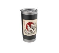 Nine-Tailed Kitsune Kaiju Spirit Fox Awakens Stainless Steel Insulated Tumbler