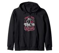 Nine To Five Then Wine Vino Fan Sommelier Red Wine Drinker Zip Hoodie