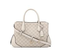 Nine West Bloomfield Triple Compartment Satchel, Mushroom Logo Milk, 13 x 8 x 5 inches