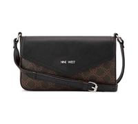 Nine West Bowie Mini Flap Crossbody, Brown Logo Black, Medium